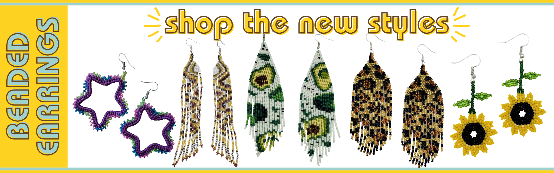 Unique Batik Fair Trade Jewelry / Shop Beaded Earrings, Beaded Hoops, Beaded Fringe Earrings, Beaded Studs, Handmade in Guatemala